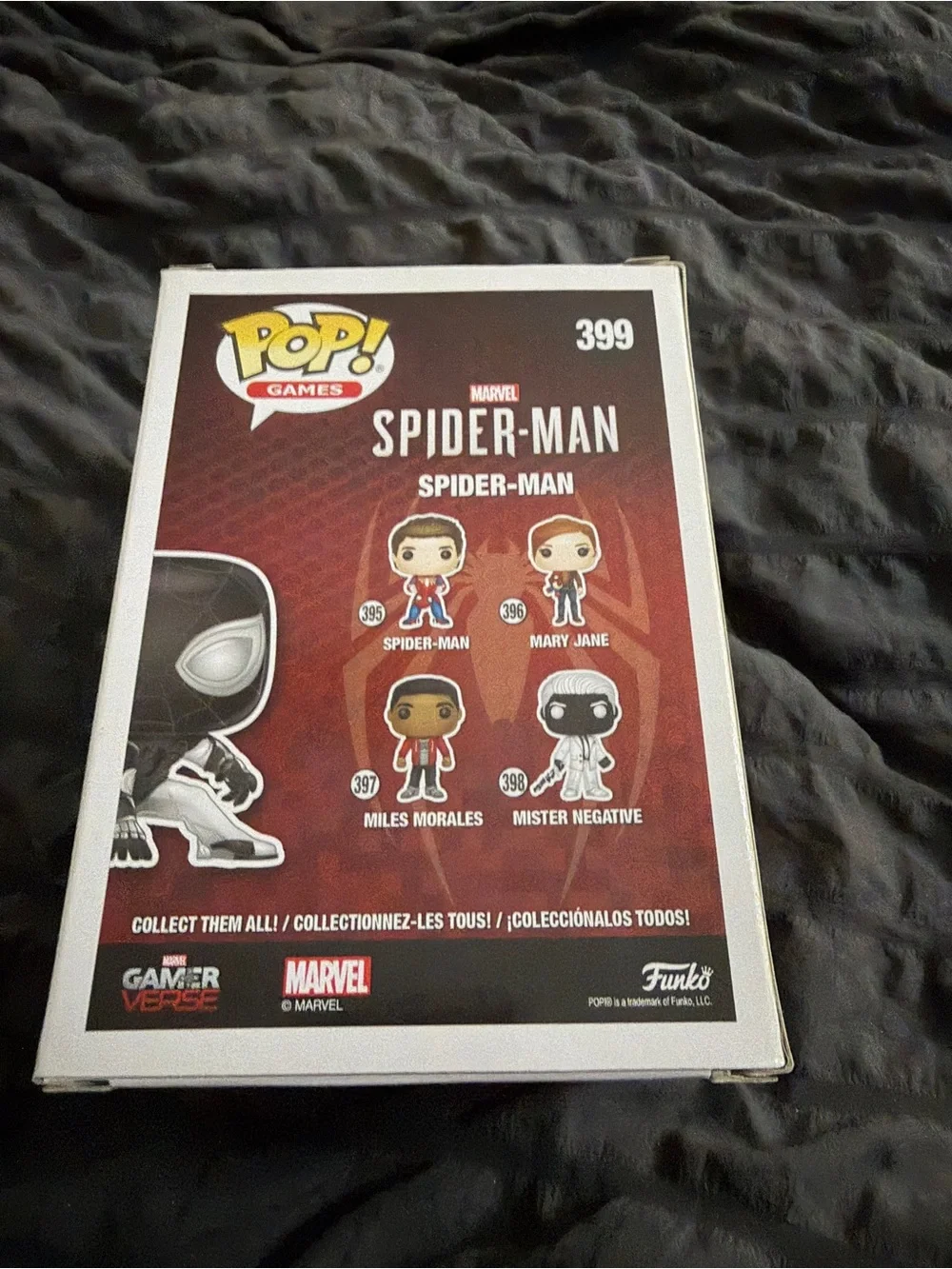 Funko Pop! Spider-Man #399 GITD EB Games Exclusive Gamerverse Negative Suit